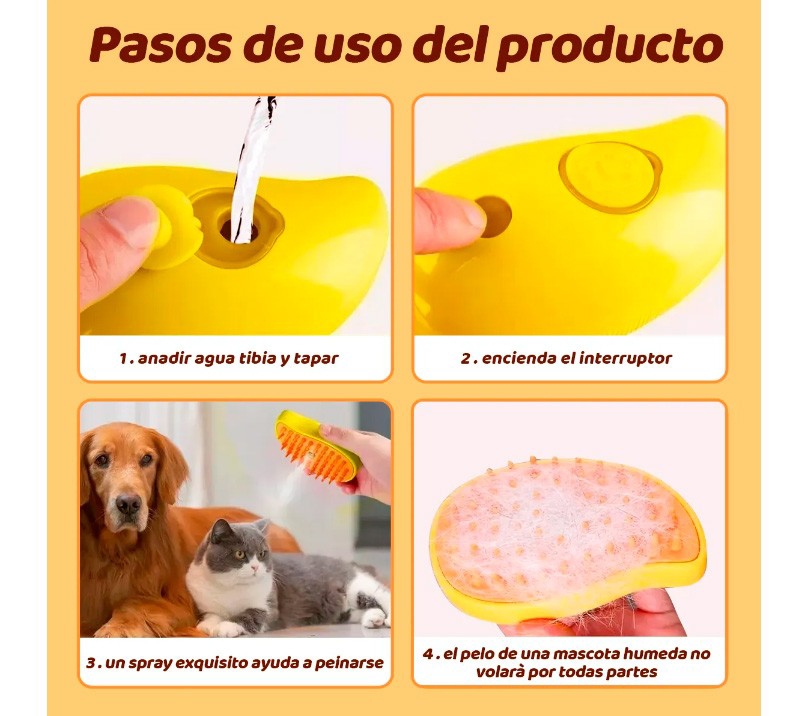 Cepillo a Vapor de Mascotas Recargable - Imagen 4
