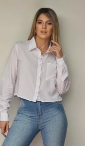 Camisa   Crop  Manga Larga