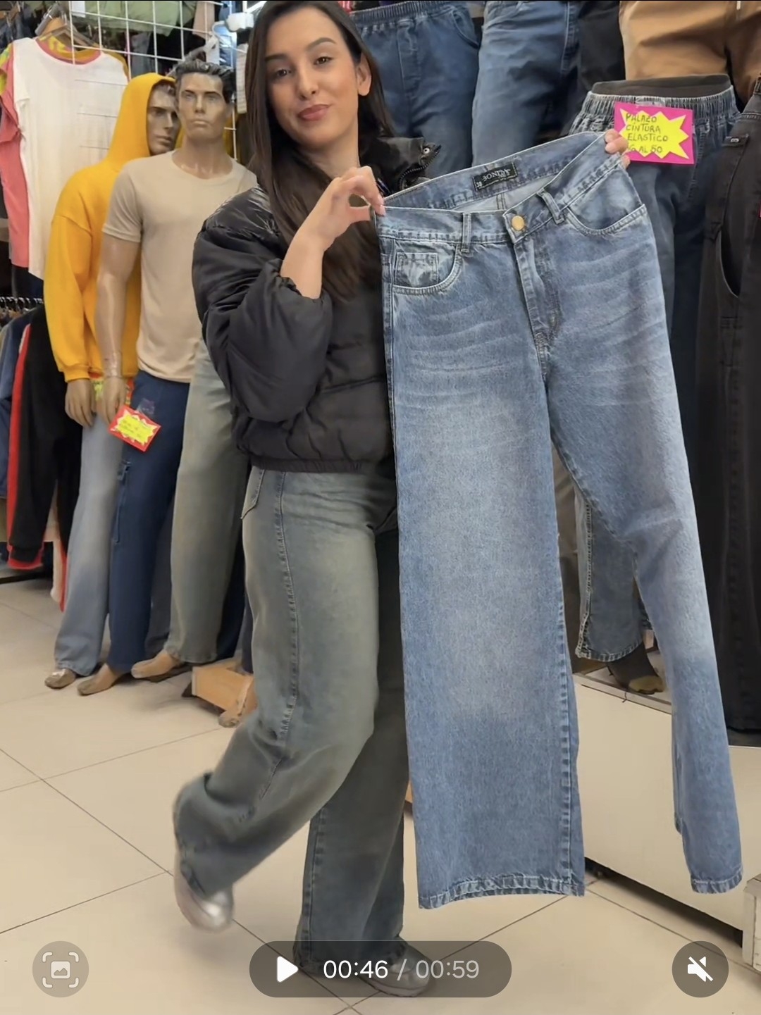 Wide Leg Elastizado Azul Nevado, Azul y Oxido $ 18,000 X Curva $ 19,000 X Mayor - Imagen 3