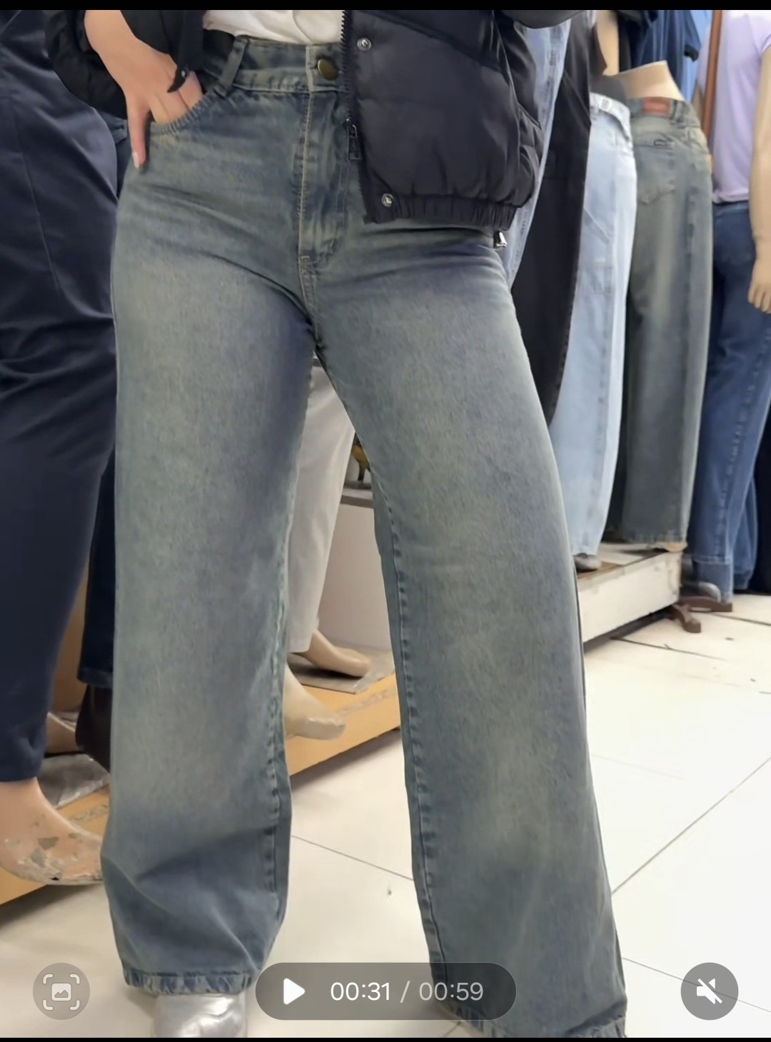Wide Leg Elastizado Azul Nevado, Azul y Oxido $ 18,000 X Curva $ 19,000 X Mayor - Imagen 4