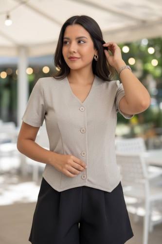 Blusa Selene de Scuba con Gliter