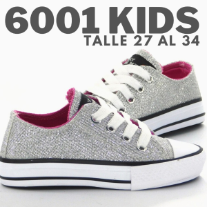 Zapatilla Glitter Infantil Estilo Converse (6001 Kids) - Miniatura 2