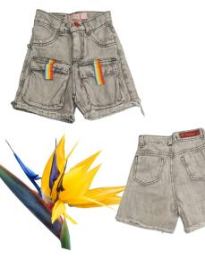 Short Mom Cargo Nena Gris
