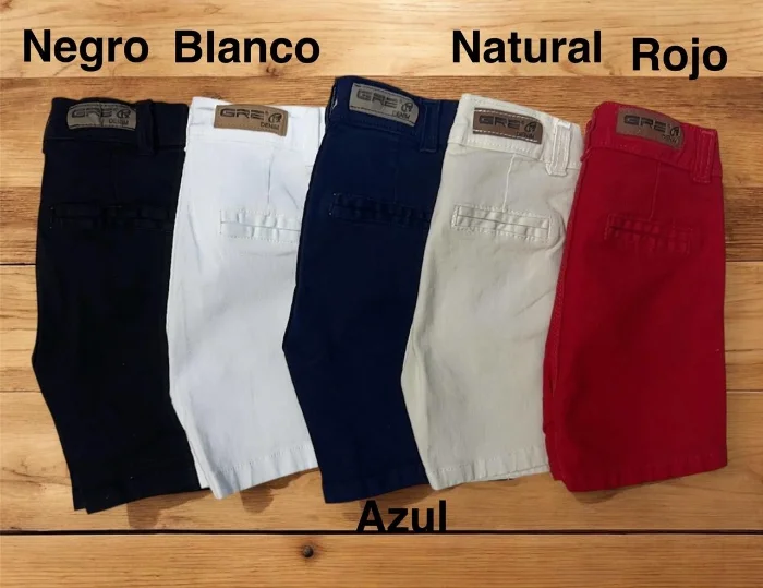 Bermuda Chino Niño Gabardina Premium