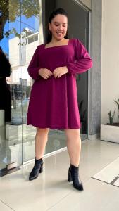 Maxi Vestidos Cortos de Lanilla
