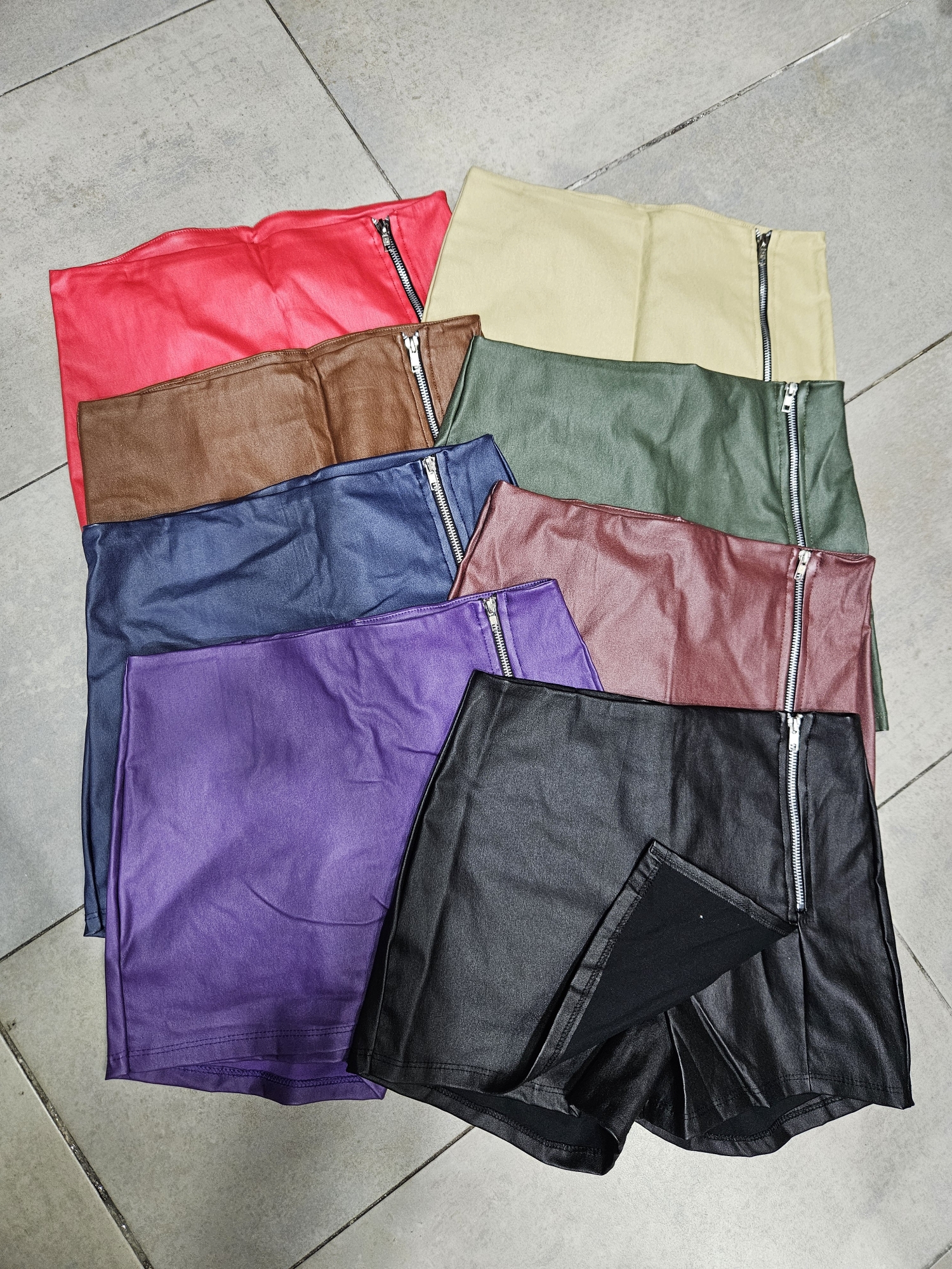 Short Pollera Bengalina Engomado Elastizado - Imagen 2