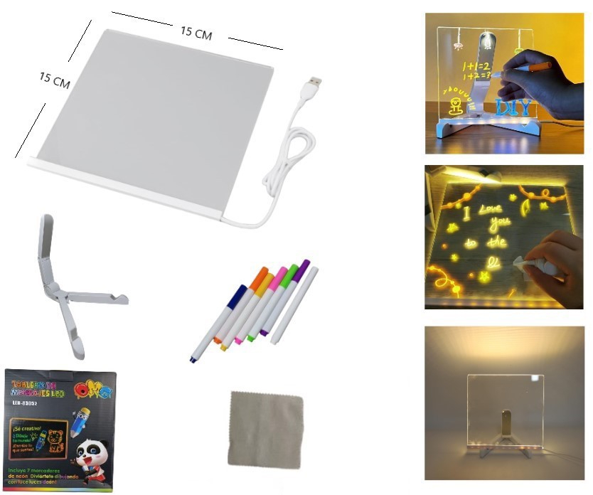 Pizarra Led Marcadores 15x15cm - Imagen 8