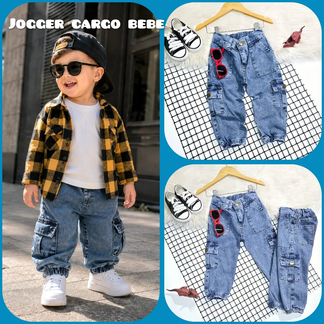 Jeans Cargo Mom para Bebe - Imagen 1