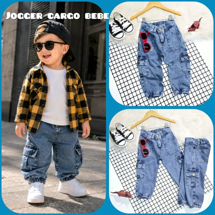 Jeans Cargo Mom  para Bebe