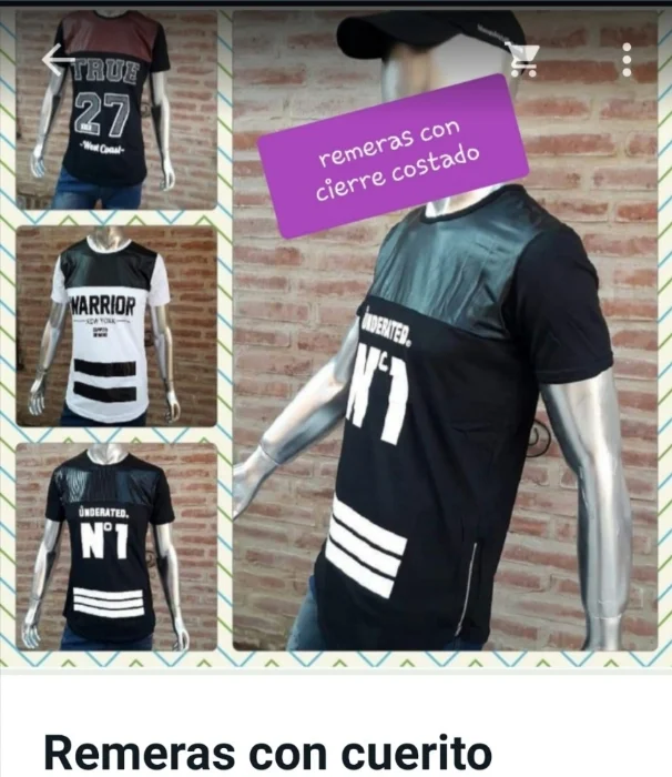 Remeras con Cuero y Cierre al Costado