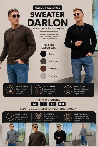 Sweater de Darlon Rib  Super Calentitos a un Precio de Locos a Solo $ 12,000