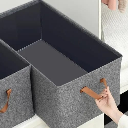 Organizador de Tela Plegable Gris 20 X 47 X 28 Cm - Imagen 3