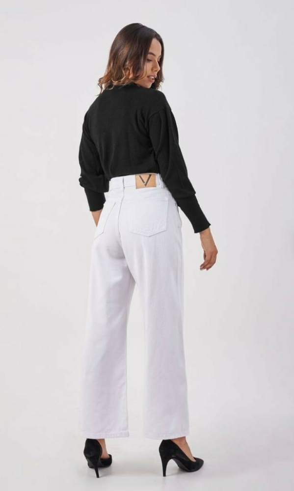 Wide Leg Jeans  Blanco - Imagen 2