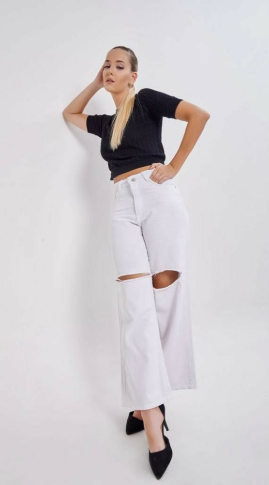 Jean Wide  Blanco - Imagen 2