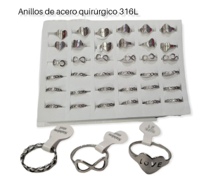 Anillos de Acero Quirúrgico 316l - Miniatura 1