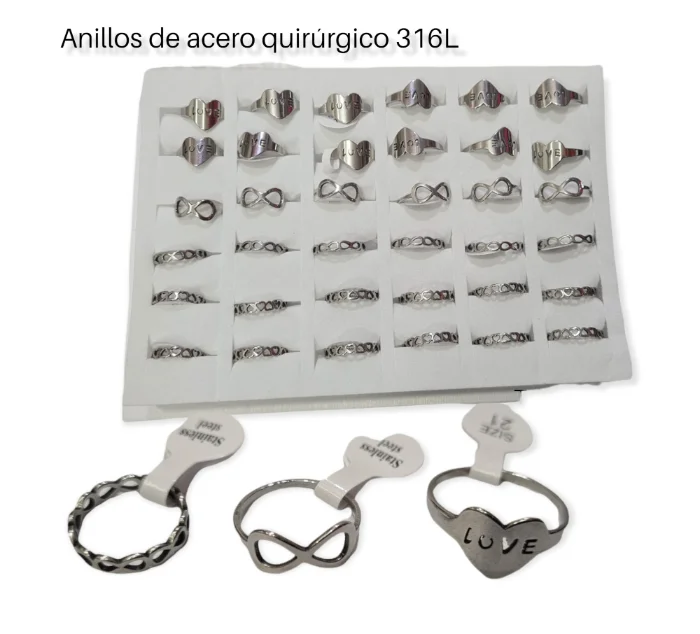Anillos de Acero Quirúrgico 316l