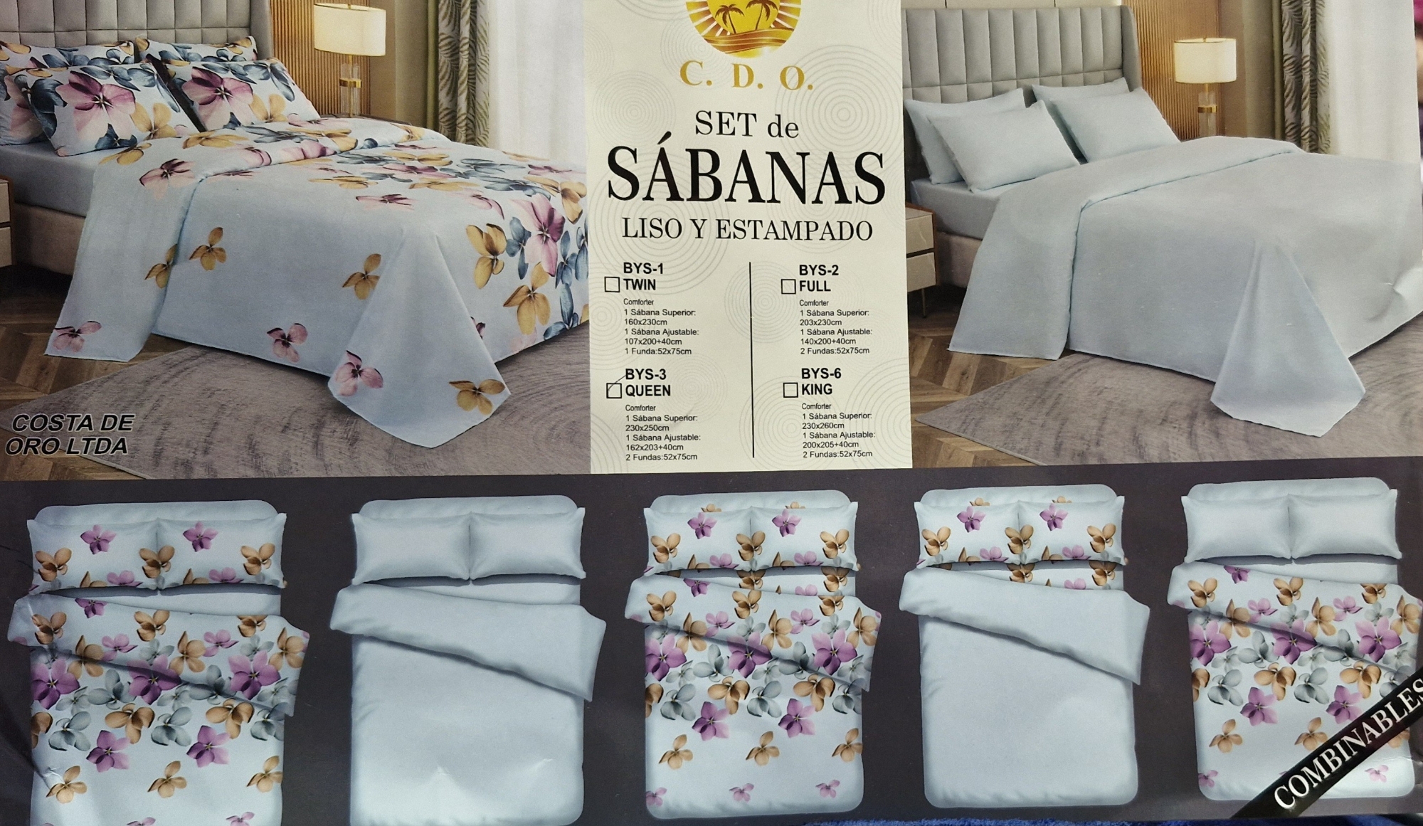 Set 2 Juegos de Sabana 1plazas Completos - Imagen 2