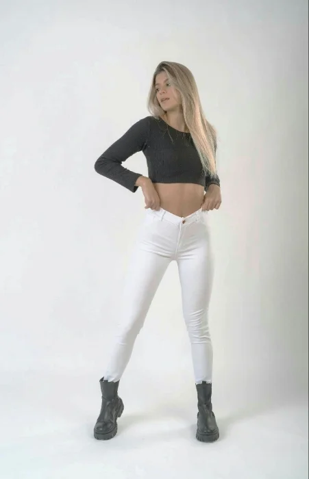 Pantalón Dama de Gabardina Blanco