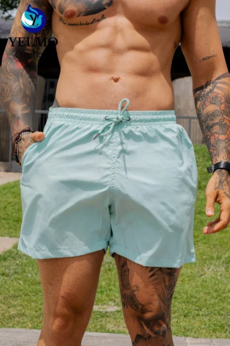 Shorts de Baño Hombre Liso