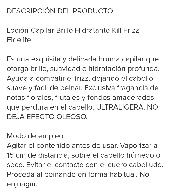 Kill Frizz Spray Anti-frizz de Fidelite X 120ml - Imagen 3