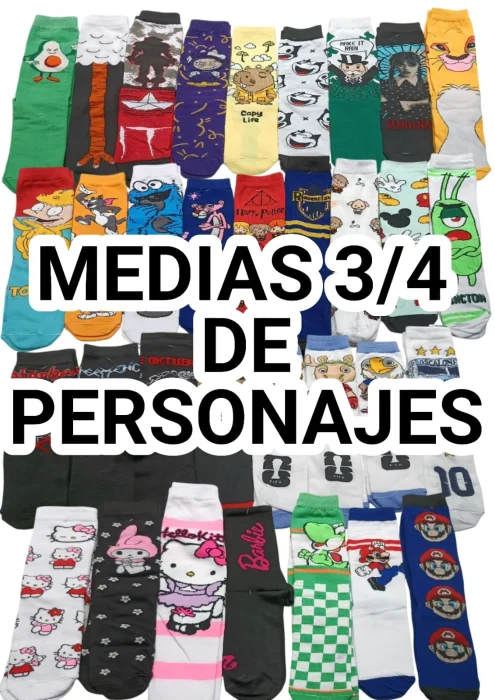 Medias 3/4 de Personajes