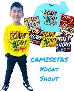 Camisetas Dont Shout Doble Estampadado Algodón Calidad Premium