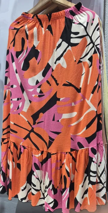Pollera de Lino Estampado 2 al 5