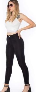 Pantalon Chupin Clásico Corte Jeans Bengalina Elastisada  Solo por Curva - Miniatura 2