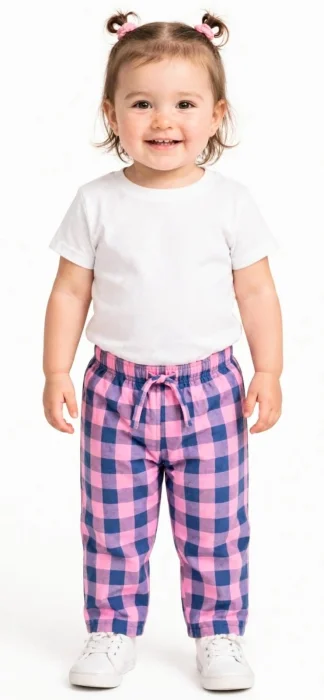 Pantalones de Bebé a Cuadros Unisex de Verano