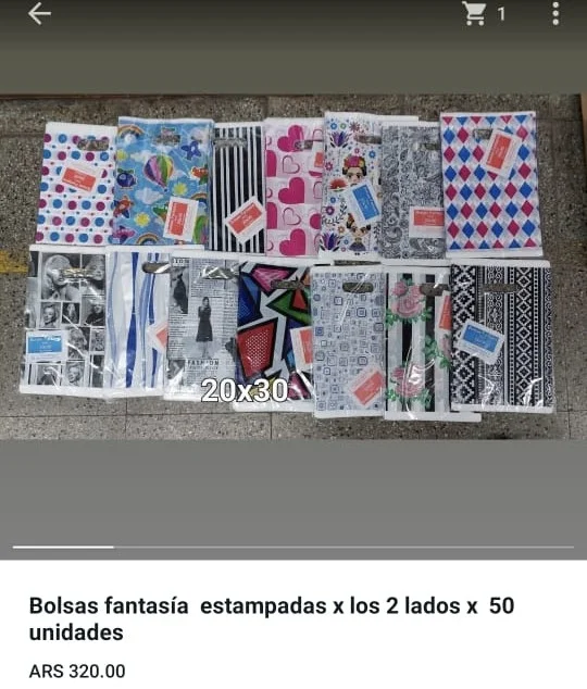 Bolsas Fantasía  Estampadas de 2 Lados