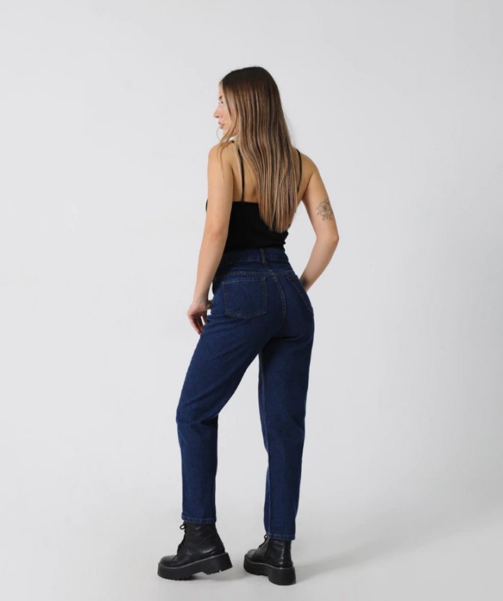 Jean Mom Azul Dama - Imagen 5
