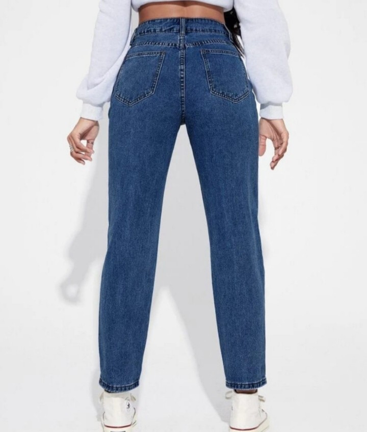 Jean Mom Azul Dama - Imagen 2