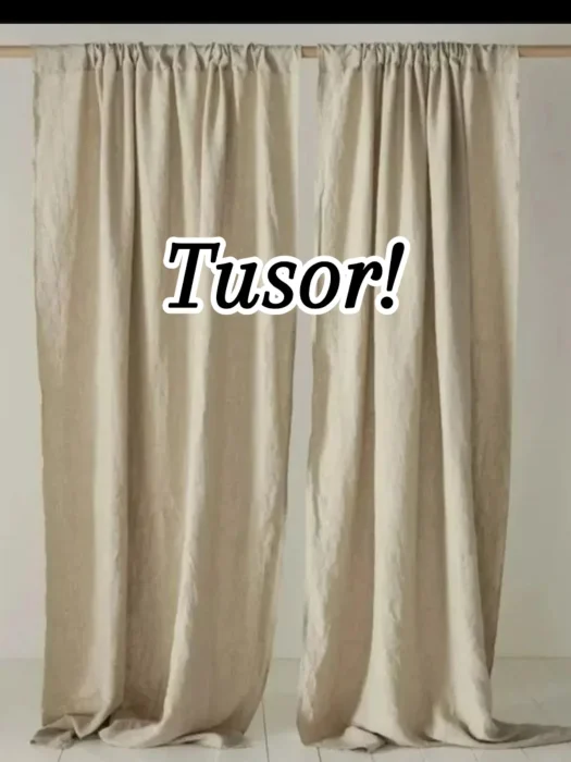 Cortina Baño Tusor 100% Algodon