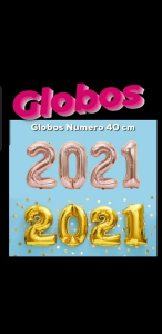 Globos Números Mediano Colores