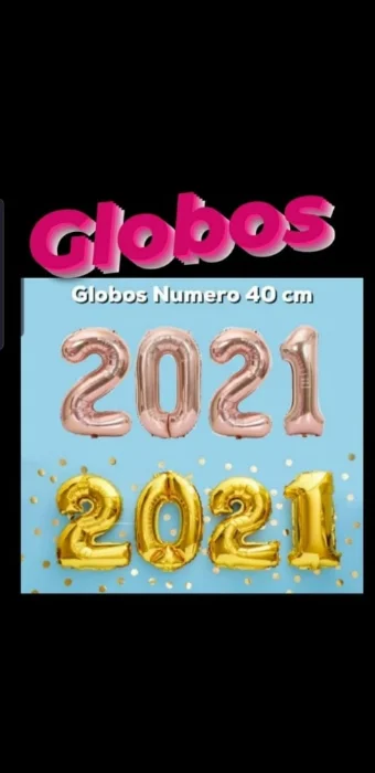 Globos Números Mediano Colores