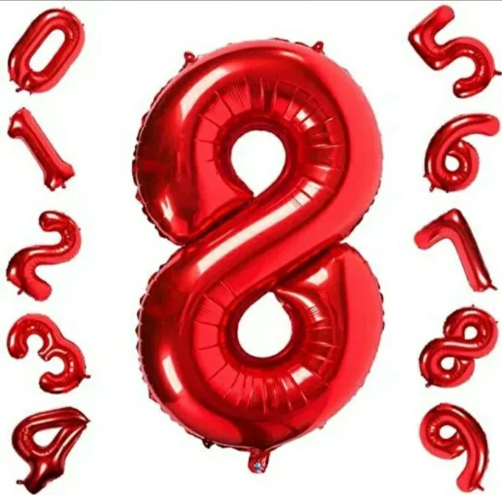 Globos Números Mediano Colores - Imagen 4