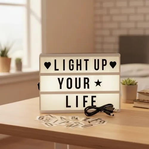 Cartel Led Luminoso C/ Letras Grande A4 - Imagen 1