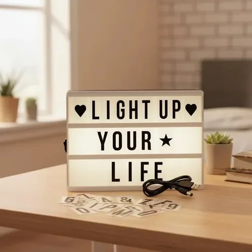 Cartel Led Luminoso C/ Letras Grande A4
