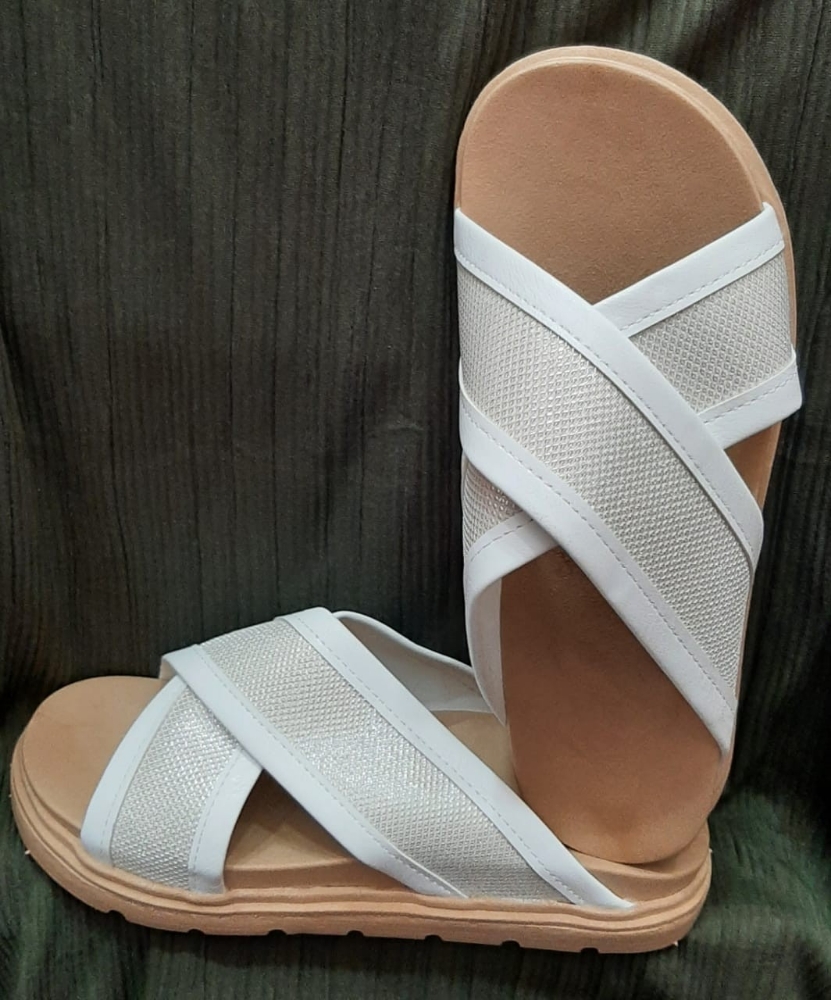Sandalias Fajas Cruzadas Brillo Base Livianas - Imagen 2