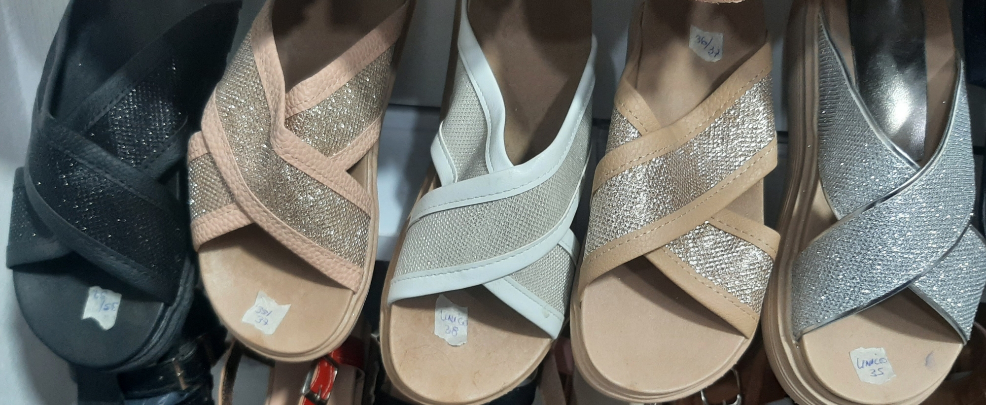 Sandalias Fajas Cruzadas Brillo Base Livianas - Imagen 3
