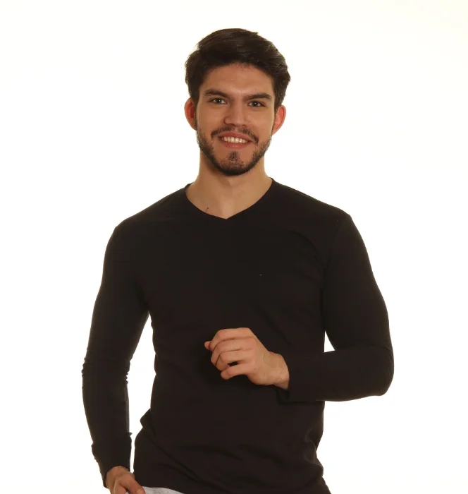 Camiseta Termica Manga Larga Escote en V