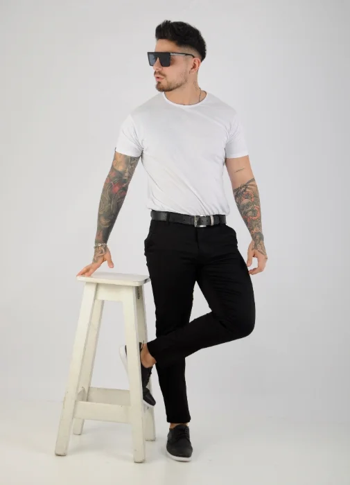 Pantalones Bolsillo Chino Talles Especiales D Gabardina Importada Elastizada