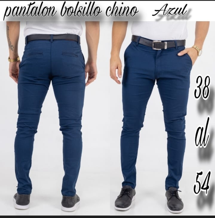 Pantalones Bolsillo Chino Talles Especiales D Gabardina Importada Elastizada - Imagen 3