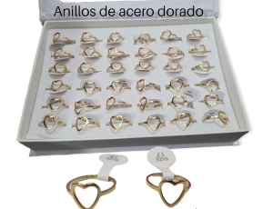 Anillos de Acero Quirúrgico Dorado