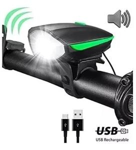 Luz Recargable para Bici con Bocina Bn192