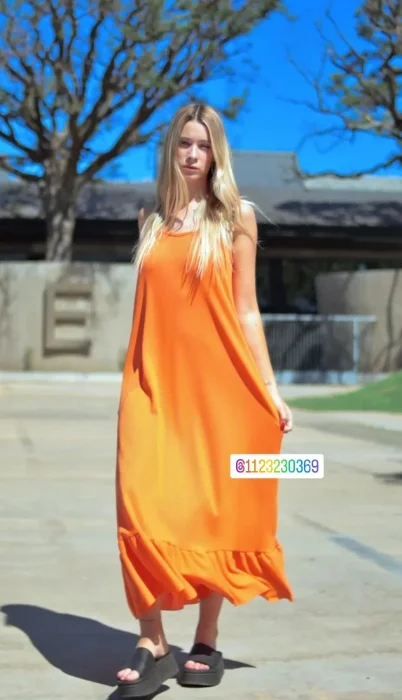 Vestido Largo de Wafle T. 2 al 6