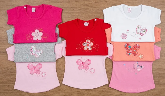 Remera Algodon con Bordado
