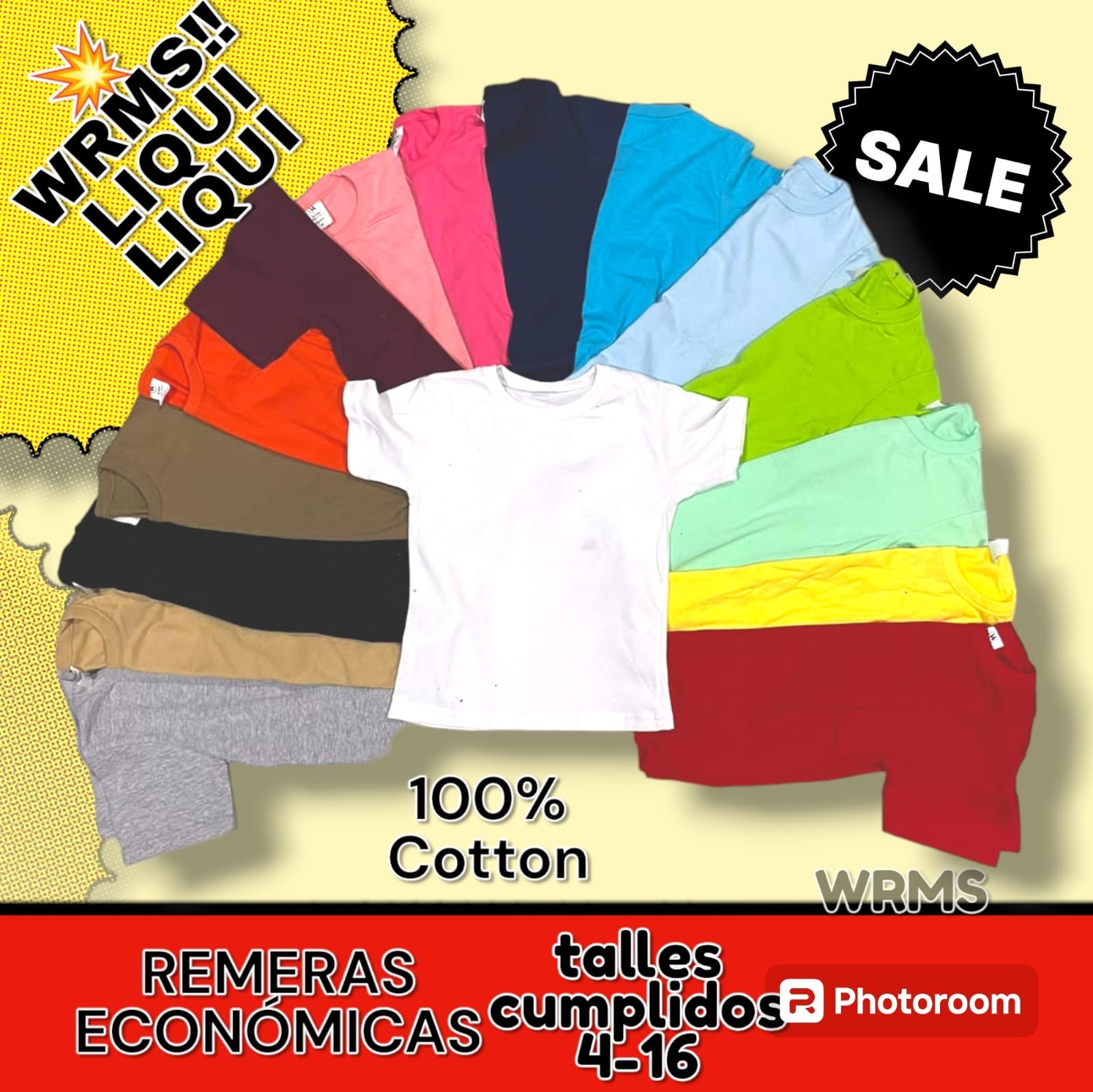 Remera Lisa Algodón Yersey Escolar - Imagen 2