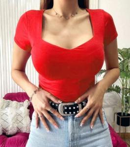 Remera Modal Escote Corazon