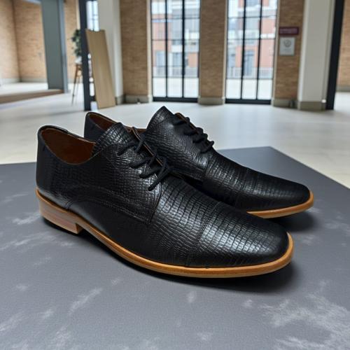 Zapatos de Vestir James Negro Reptil